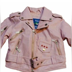 NWOT Outdoor Habitat 2T Toddler Motorcycle Biker USA Vegan Leather Jacket